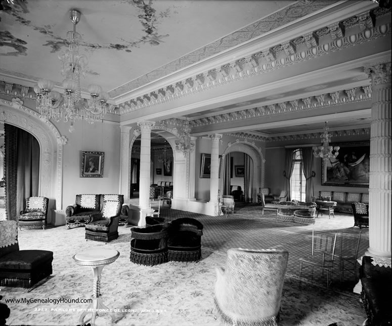 The Parlor of The Ponce de Leon Hotel, St. Augustine, Florida, historic photo
