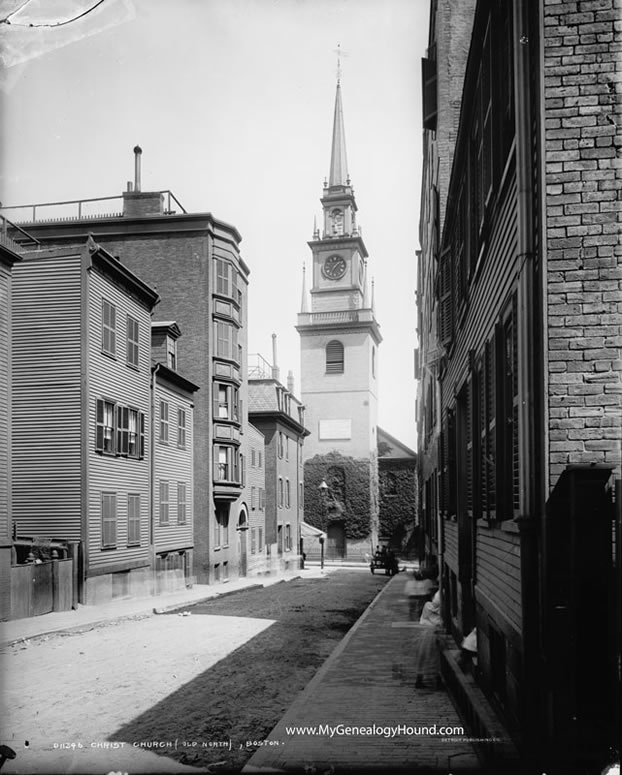 Boston, Massachusetts, Christ Church, Old North Church, 1890-1899 historic photo