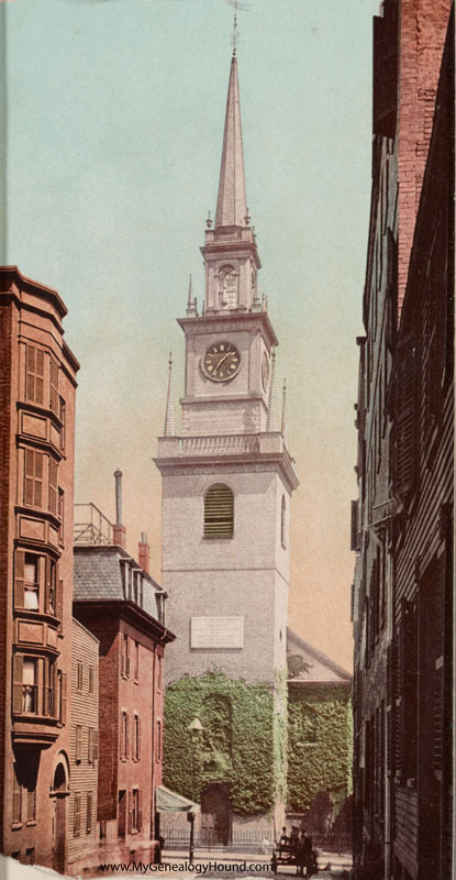 Boston, Massachusetts, Christ Church, Old North Church, 1900 historic photo