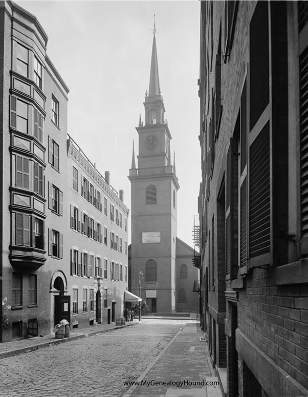 Boston, Massachusetts, Christ Church, Old North Church, 1909 historic photo