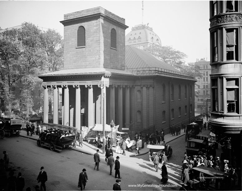 Boston, Massachusetts, King's Chapel and Burying Ground, 1900-1910, historic photo