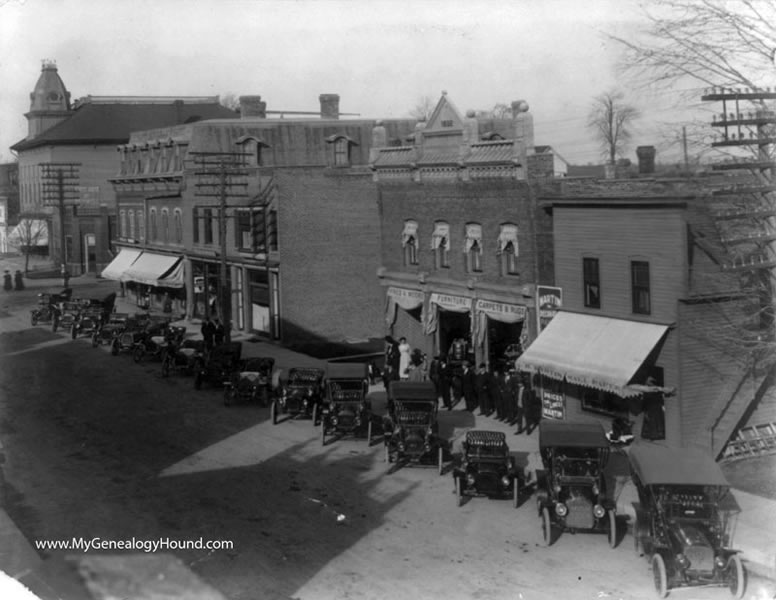 Croswell, Michigan, Street View, 1909, historic photo