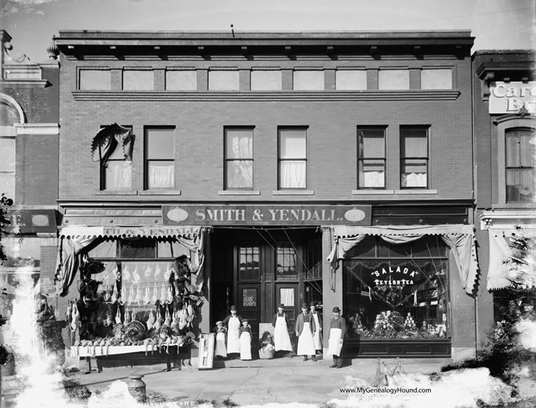 Detroit, Michigan, Smith and Yendall Store, butcher shop, grocery, historic photo