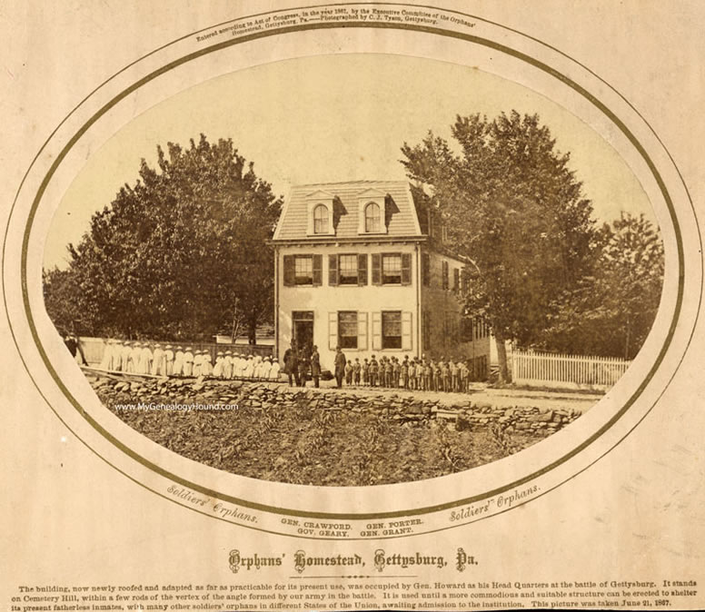 Gettysburg, Pennsylvania, Soldiers' Orphan's Homestead, 1867, historic photo