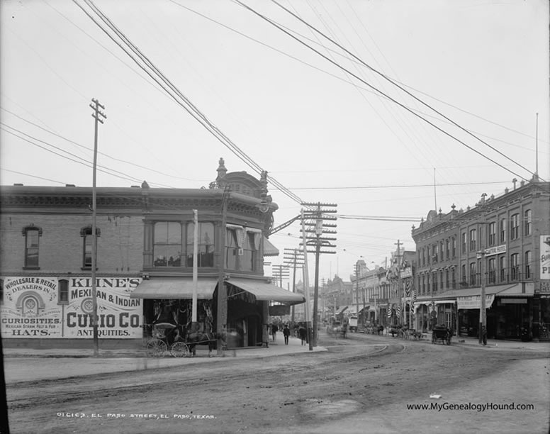 El Paso, Texas, El Paso Street, 1903, historic photo
