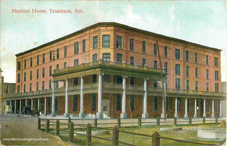 Texarkana, Arkansas, Huckins House, vintage postcard, historic photo