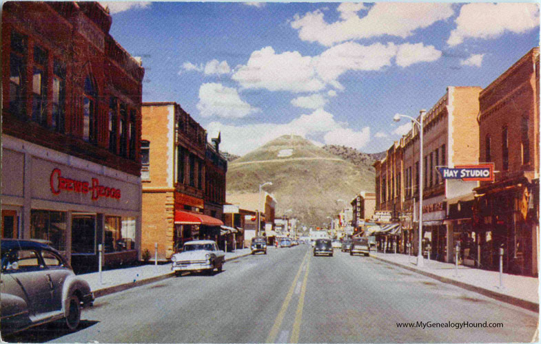 Salida, Colorado, F Street, vintage postcard, photo