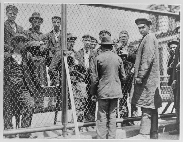 Ellis Island Detention Pen Vintage Photograph