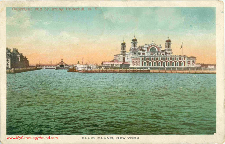 Ellis Island Administration Building view A Vintage Postcard