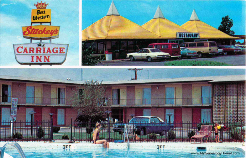 Altamont, Illinois, Stuckey's Carriage Inn Best Western Motel, vintage postcard photo