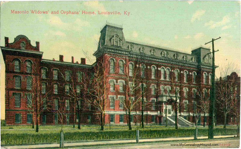 Louisville, Kentucky, Masonic Widows' and Orphans' Home, vintage postcard, historic photo