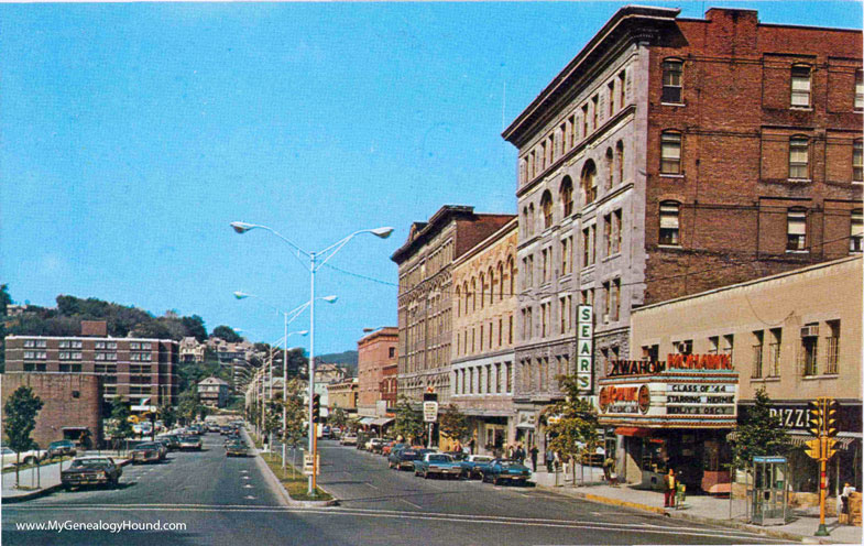 North Adams, Massachusetts, Main Street, vintage postcard, historic photo