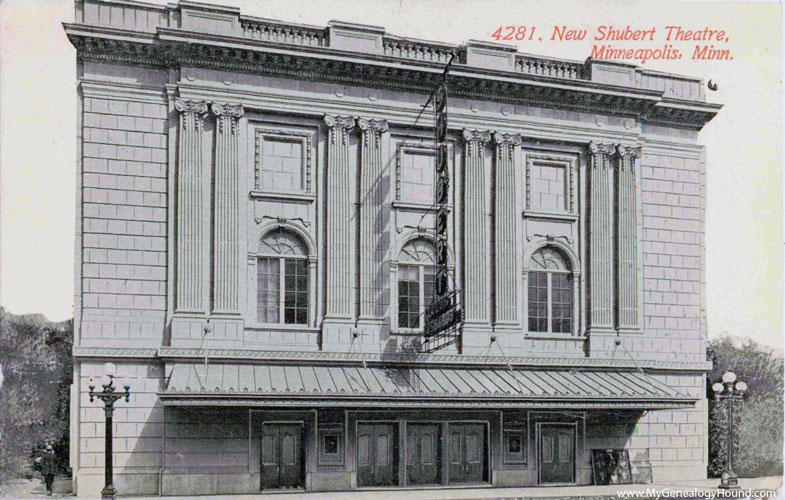 Minneapolis, Minnesota, Shubert Theatre, vintage postcard photo