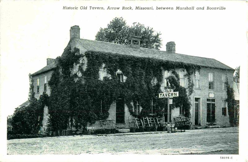 Arrow Rock, Missouri Historic Old Tavern vintage postcard, historic photo