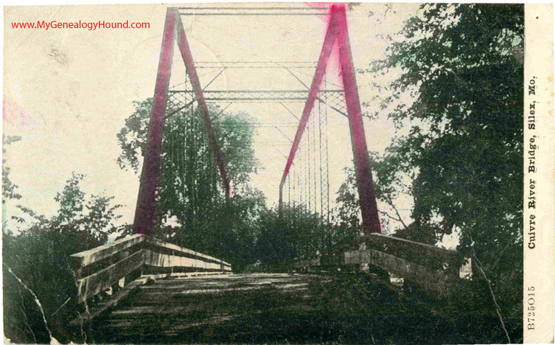 Silex, Missouri, Cuivre River Bridge, vintage postcard, Historic Photo