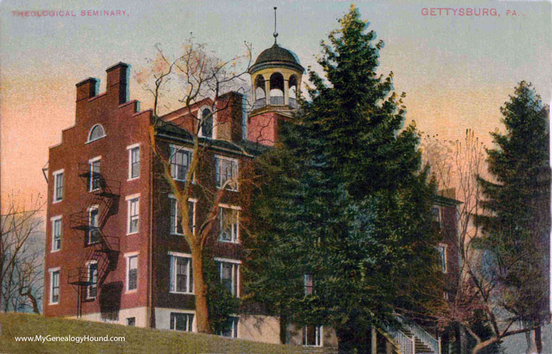 Gettysburg, Pennsylvania, Theological Seminary, vintage postcard photo
