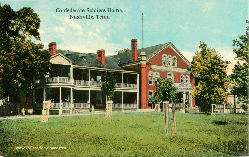 Nashville, Tennessee, Confederate Soldiers Home, vintage postcard, historic photo