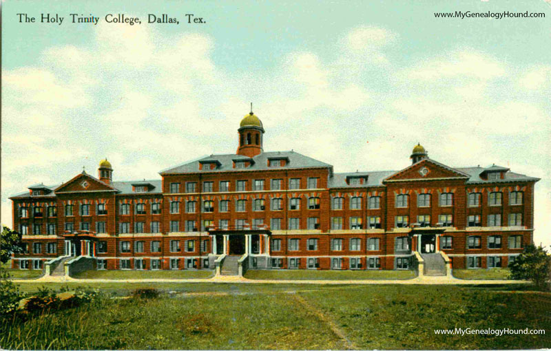 Dallas, Texas, The Holy Trinity College, vintage postcard, historic photo